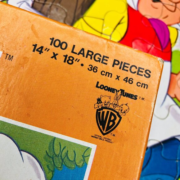 Vintage 1980 Looney Tunes Daffy Duck BBQ Jigsaw Puzzle 100 Large Pcs - COMPLETE - Picture 9 of 14